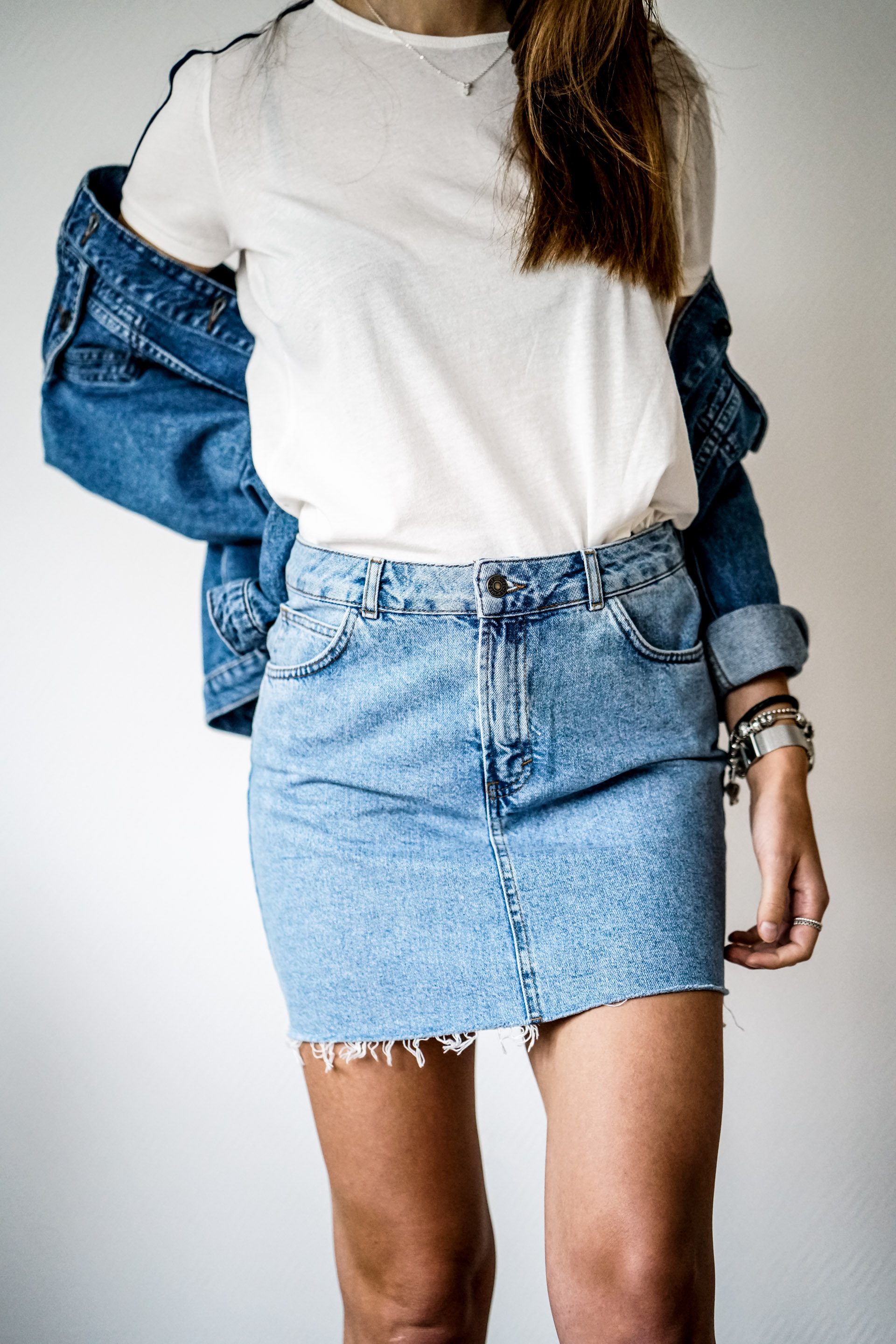 Denim Skirt, Denim Jacket and White Tee || Dreaming of Summer