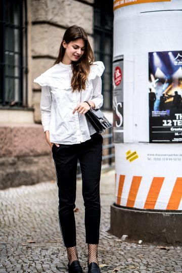 Fishnet Socks and Ruffle Shirt || Spring Outfit 2017