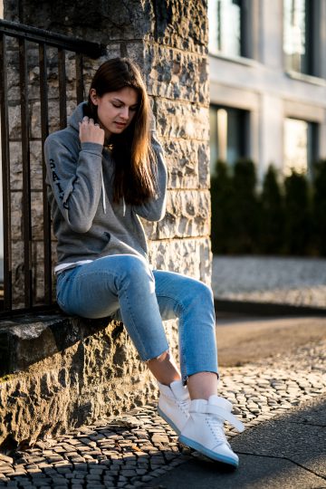 grey Subdued Hoodie