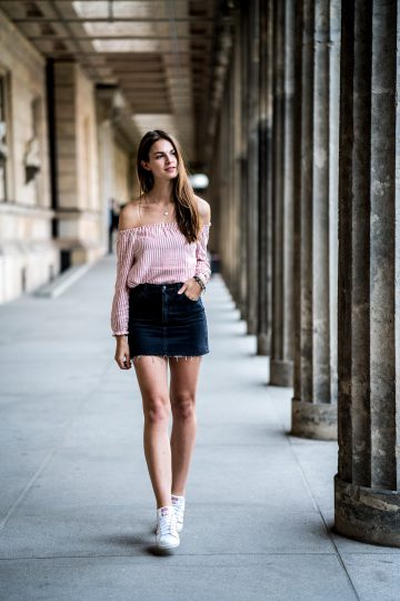 black denim skirt