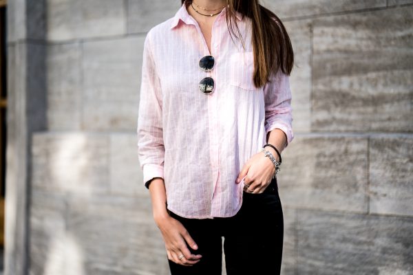 pink Shirt with stripes