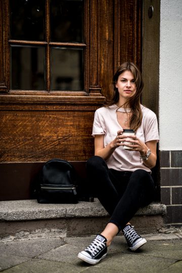 V-Neck Choker T-Shirt