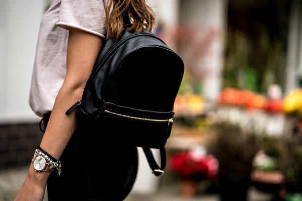 black backpack