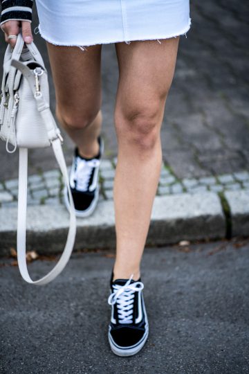 jean skirt with vans