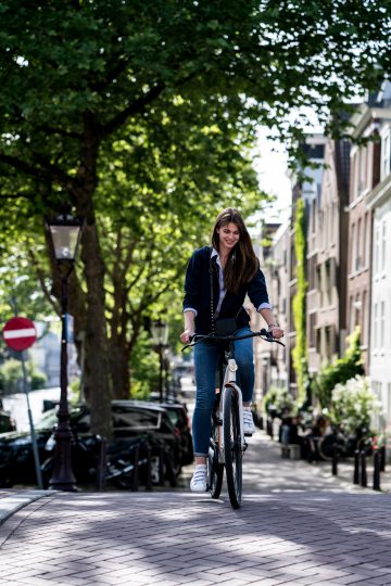 cycling through Amsterdam