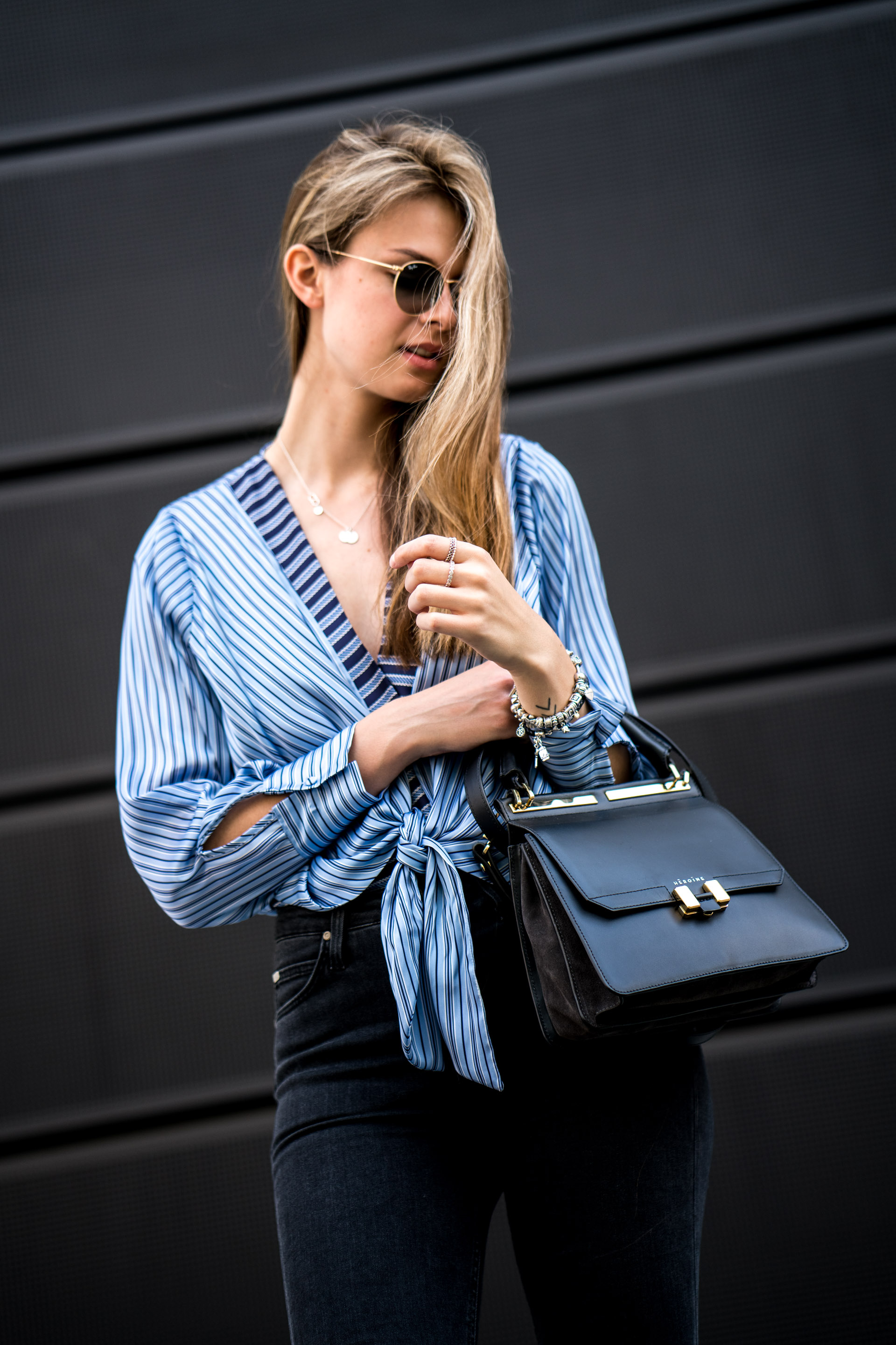 Striped Body with a low neckline || Fashion Week Berlin Outfit
