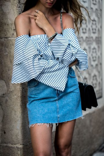 blue Denim skirt