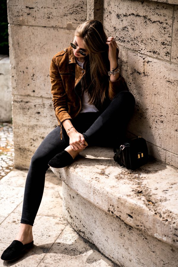 How to wear a brown leather jacket || Fashion Week Outfit || Fashionblog