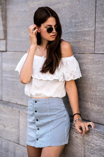 Wie trÃ¤gt man ein Off-Shoulder Shirt