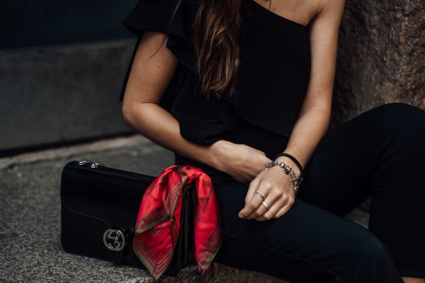 red neckerchief as a touch of colour