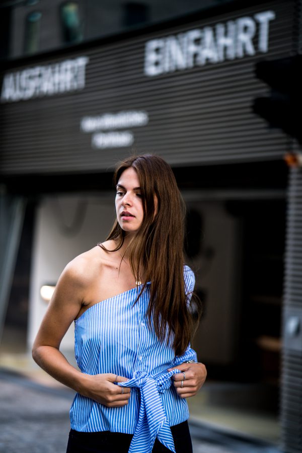 Is one-shoulder still in fashion? || Striped One Shoulder Shirt