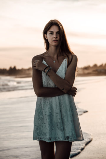 white lace dress