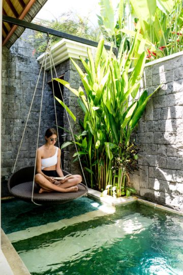 swing at one room villa at Ini Vie Villas