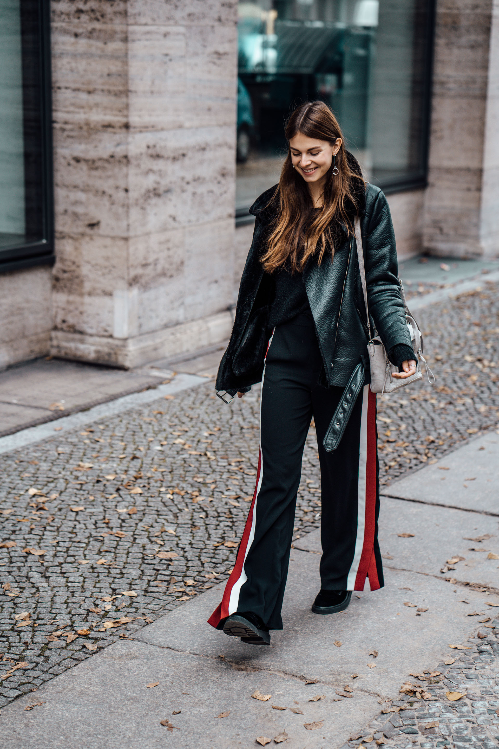 Winter Office Wear: Wide Leg Pants and Boots