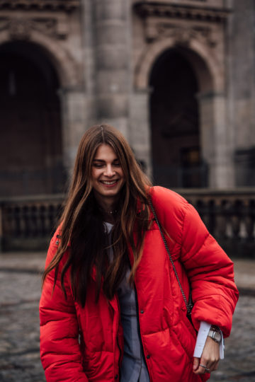 How to style a red jacket