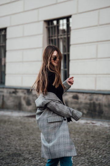 plaid Zara coat