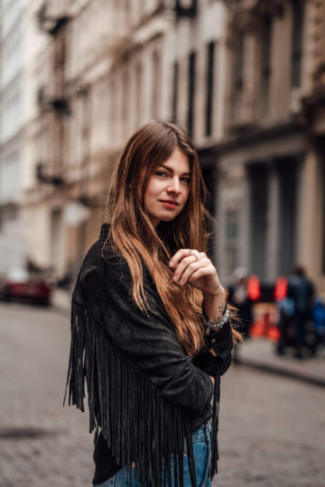 shirt with fringes detail