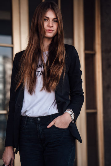 weiÃes Statement T-Shirt