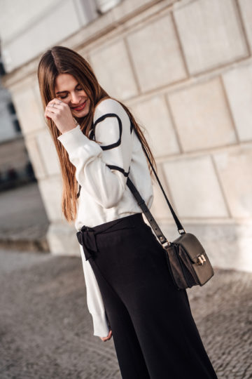 black cross-body bag