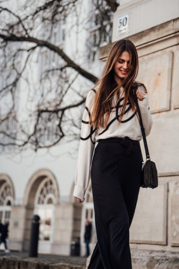schwarz-weià Outfit