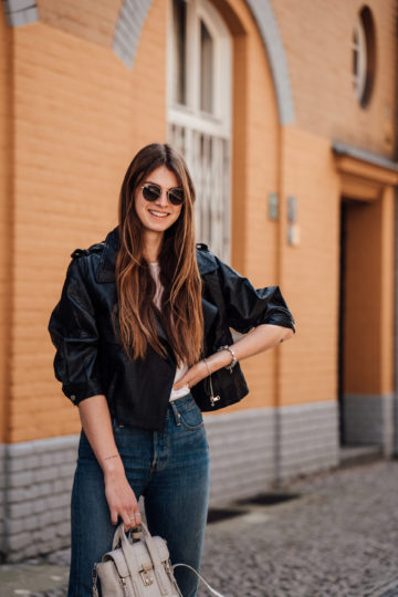 Lioness leather jacket cropped