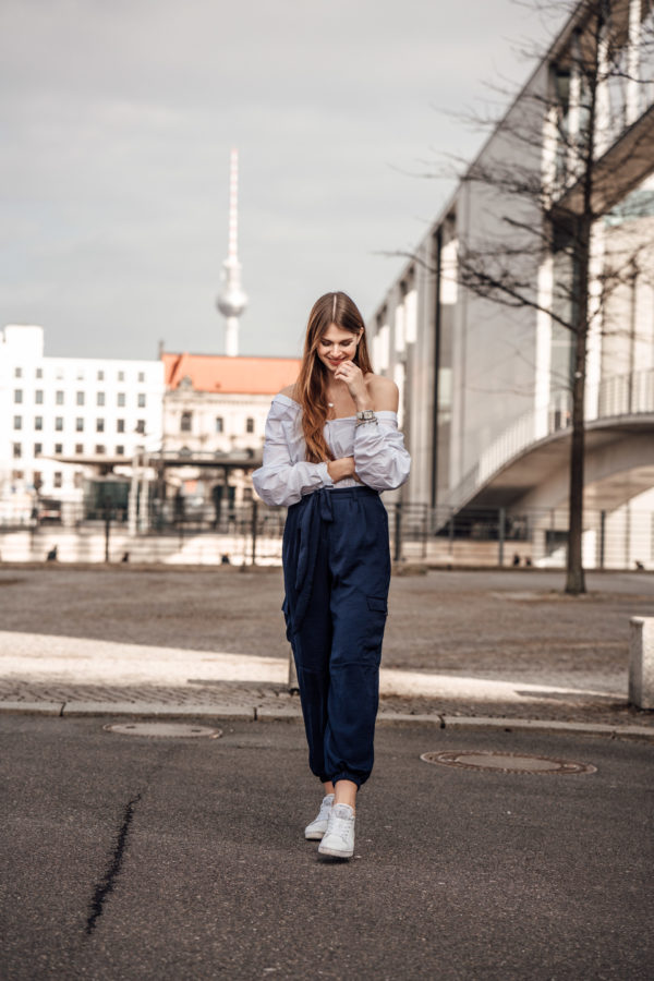 blue pants from Missguided