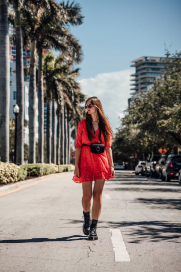 how to wear a red dress