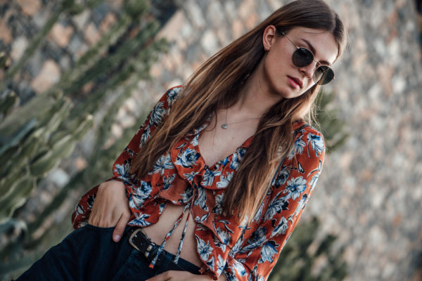 how to style a flower print shirt