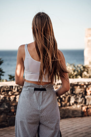 weiÃes Crop Top Sommer