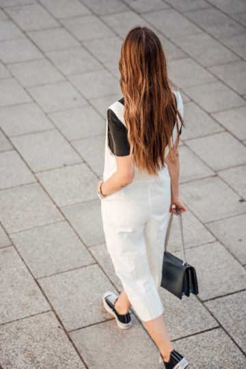 black and white outfit