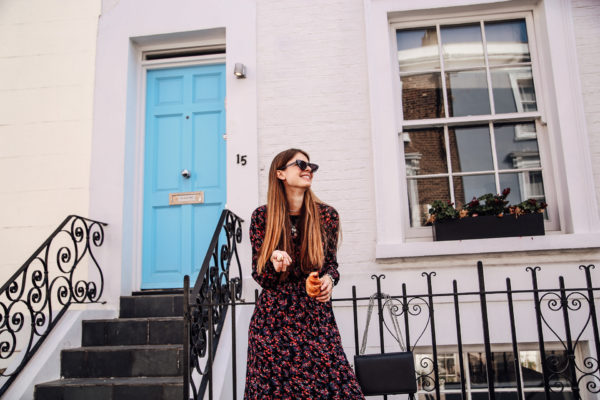 dress with flower Print