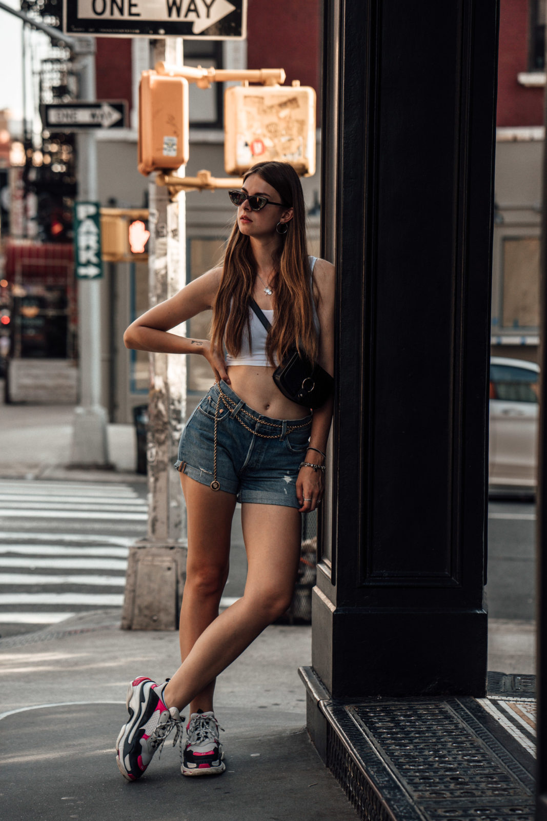 New York Streetstyle: Denim Shorts and Crop Tops || Fashionblog Berlin