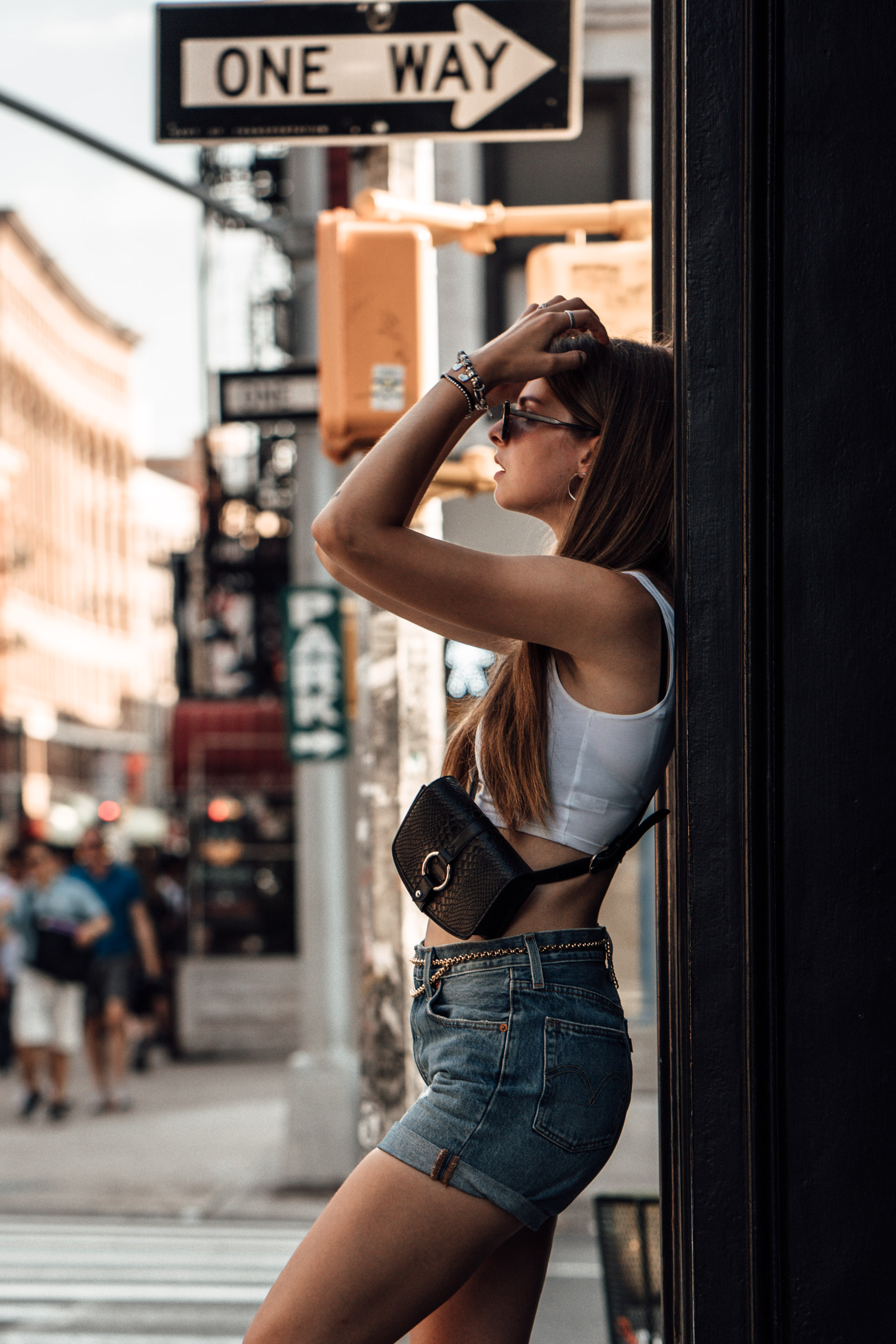 New York Streetstyle Denim Shorts and Crop Tops Fashionblog Berlin