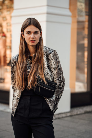 snake print jacket