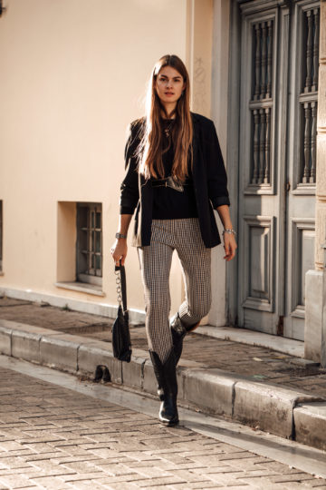 Combining Cowboy Boots with Plaid Pants 