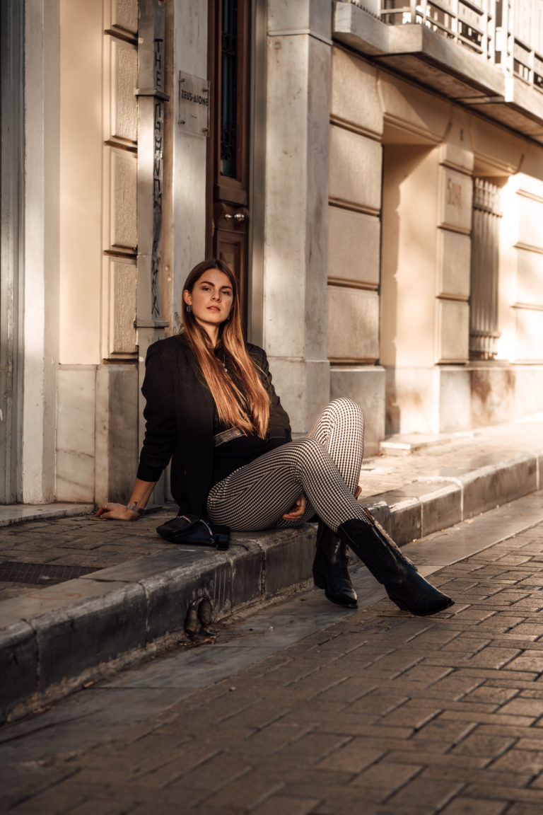 Combining Cowboy Boots with Plaid Pants Fashionblog Berlin