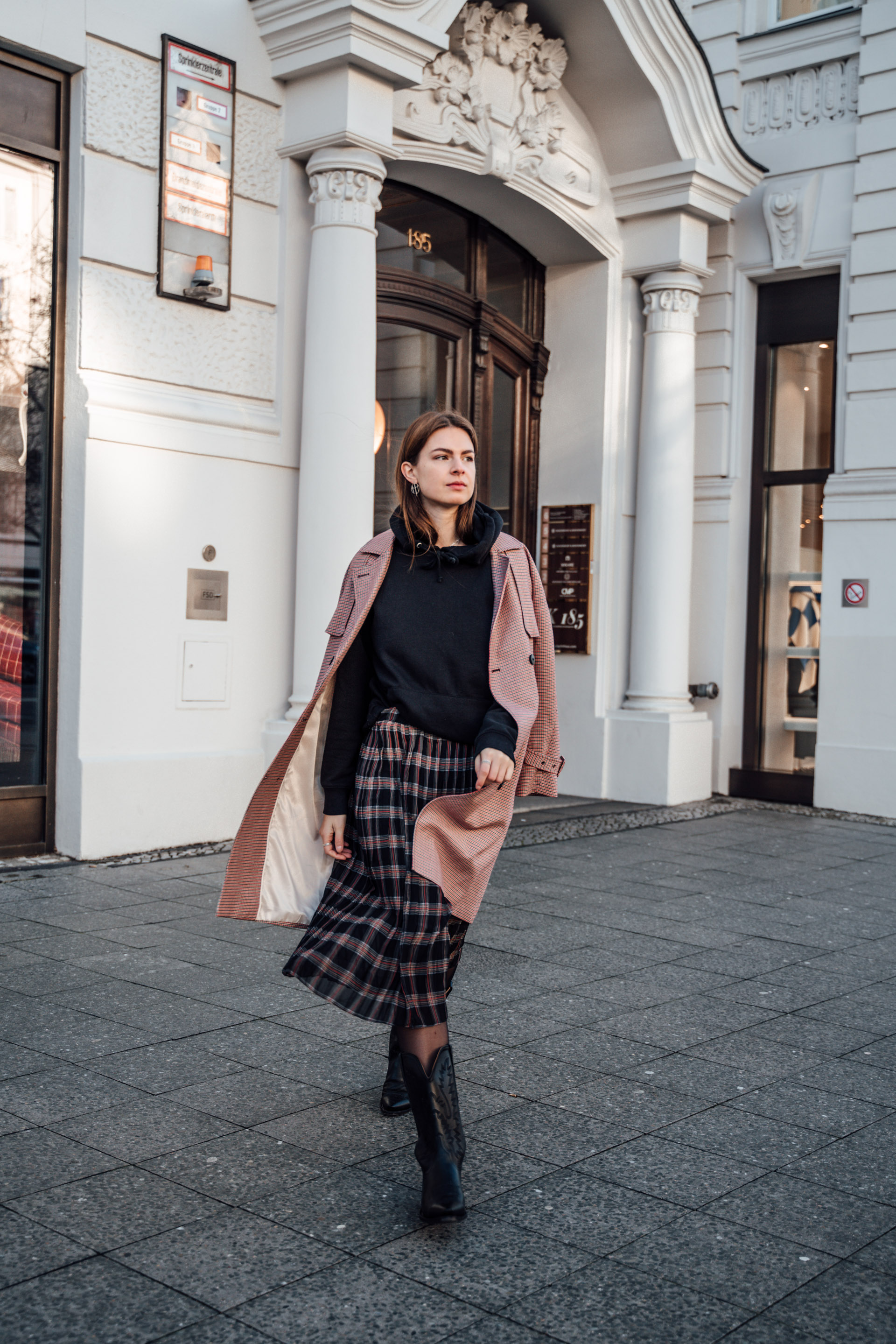 skirt and cowboy boots