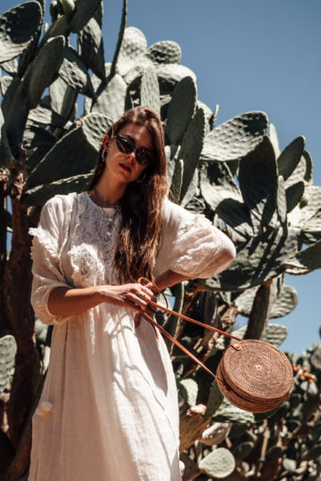 round Bali bag Natural