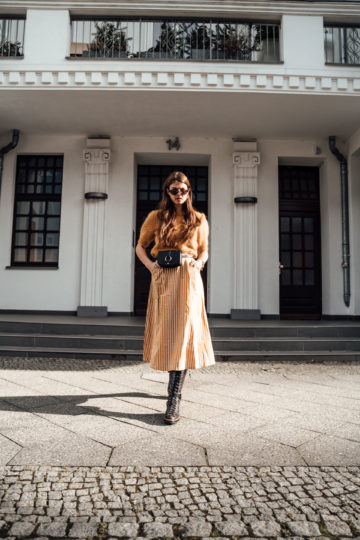 skirt combined with belt bag