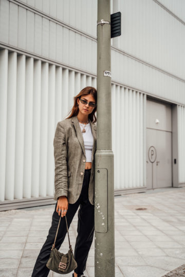 oversized Blazer grün
