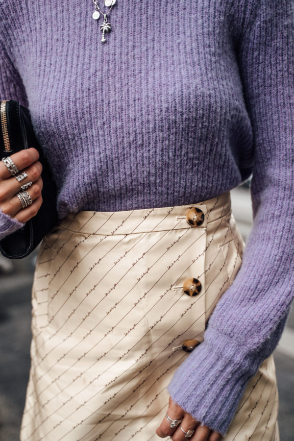 yellow skirt with buttons